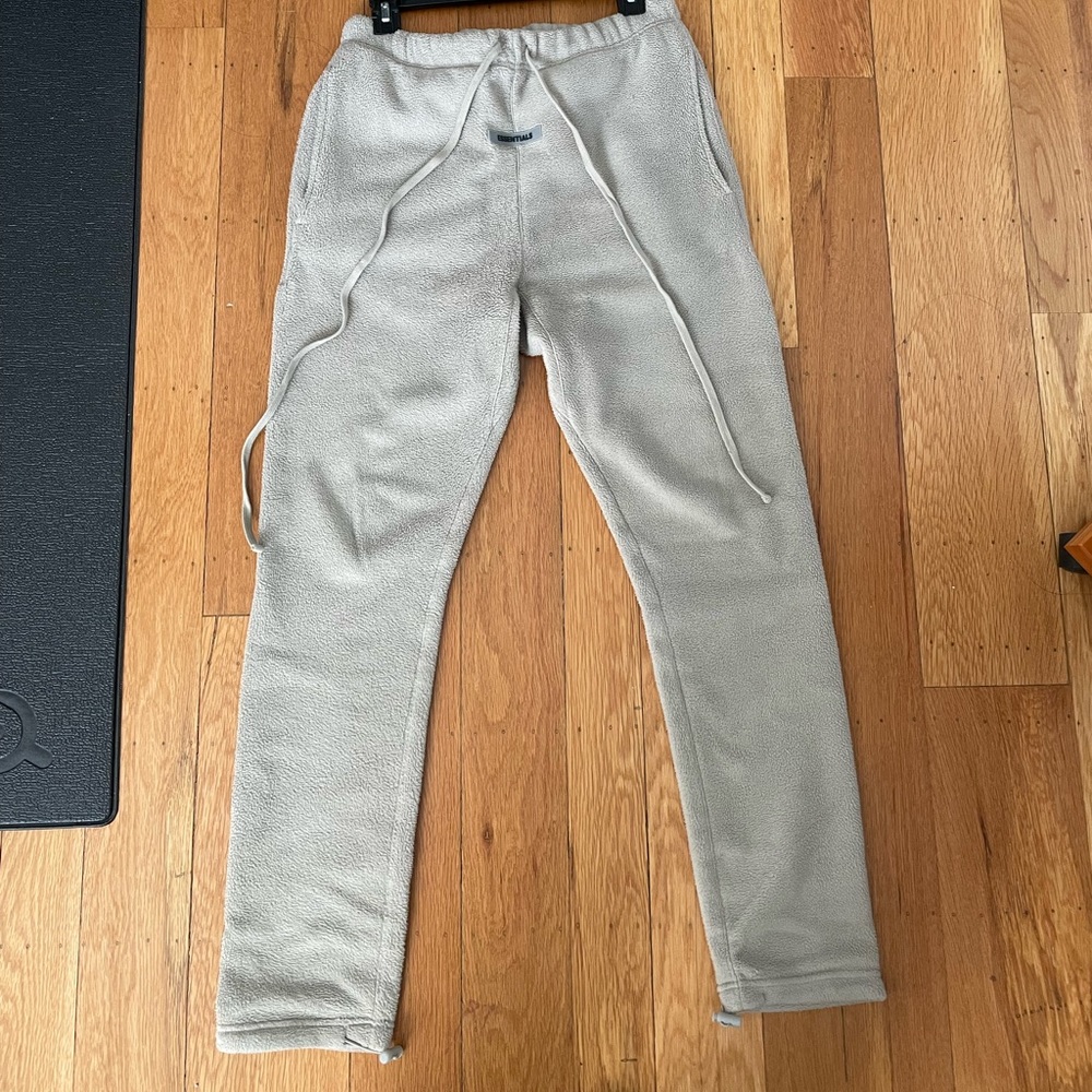 Fear of God Essentials Olive Polar Fleece Sweatpants
